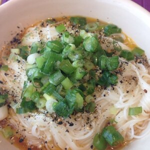 素麺で油そば風＋＋